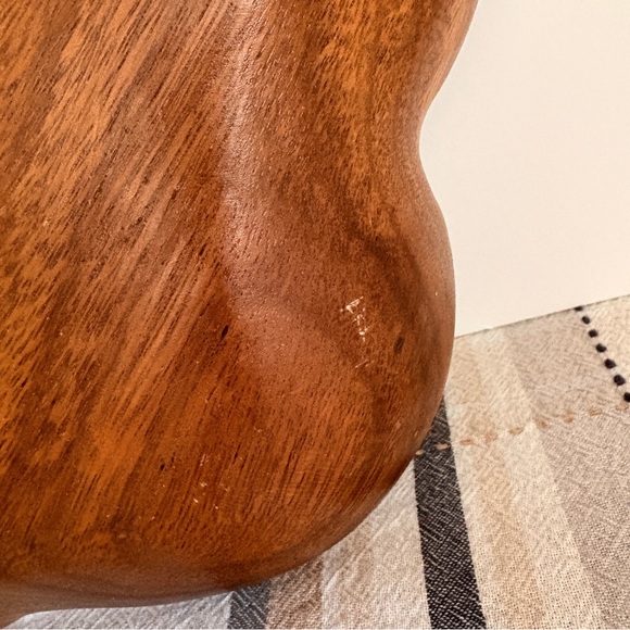 Mid Century Modern Monkey Pod Wood Divided Clover Tray Masini Handcrafted Tiki - Picture 8 of 11